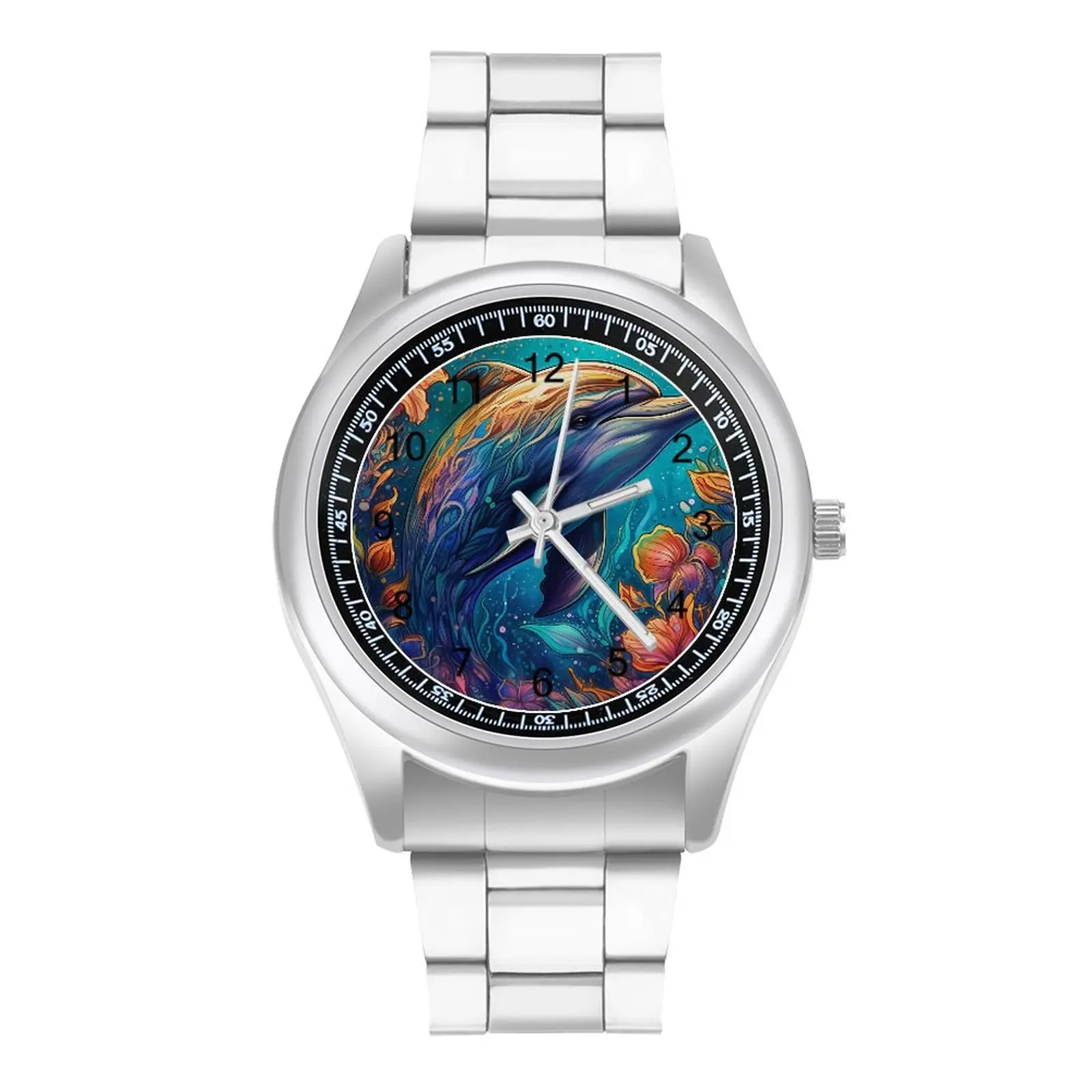 

Dolphin Quartz Watch Colorful Painting Stainless Design Wrist Watch Men Spring Modern Buy Wristwatch