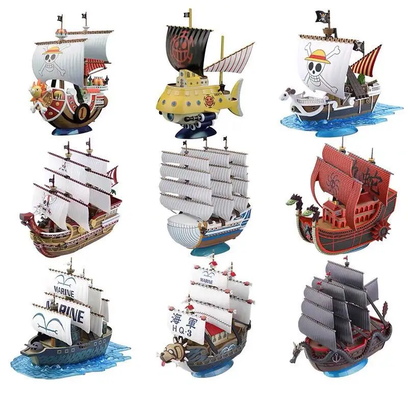 

Bandai One Piece Anime Figure Thousand Sunny Merry Whitebeard Shanks Pirate Ships Assembly Model Figurine Decoration Toys Gift