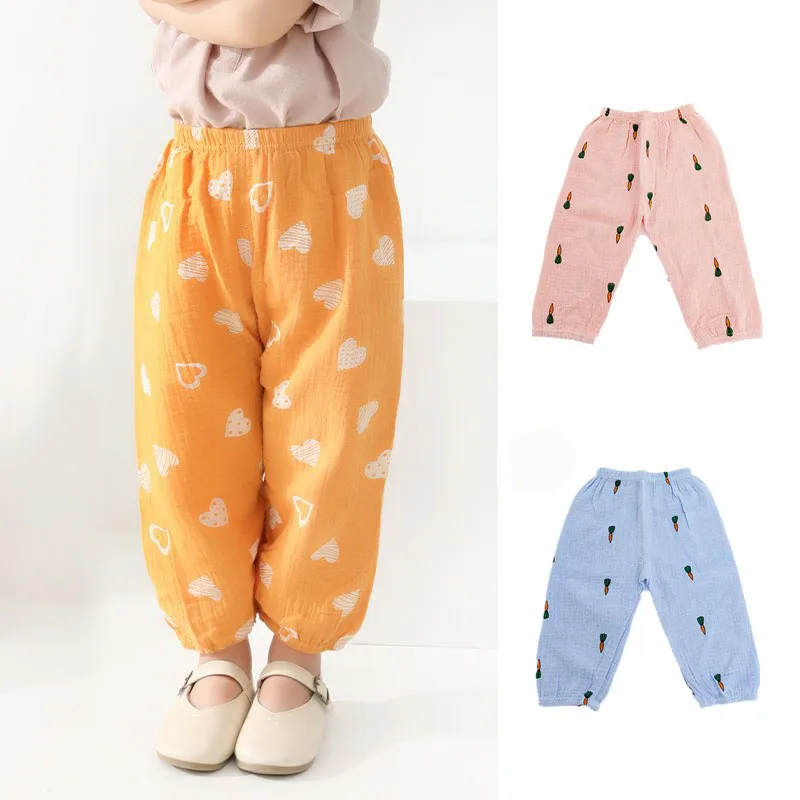 

Children's Anti-mosquito Pants For Boys Girls Clothes Casual Baby Trousers Cotton 2022 Summer Thin Breathable Kids Clothing