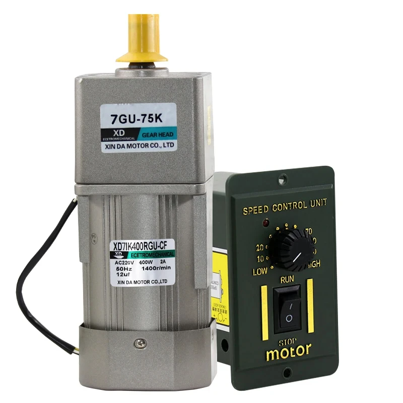 Однофазный электродвигатель переменного тока 220 В 400 Вт с регулятором скорости CW