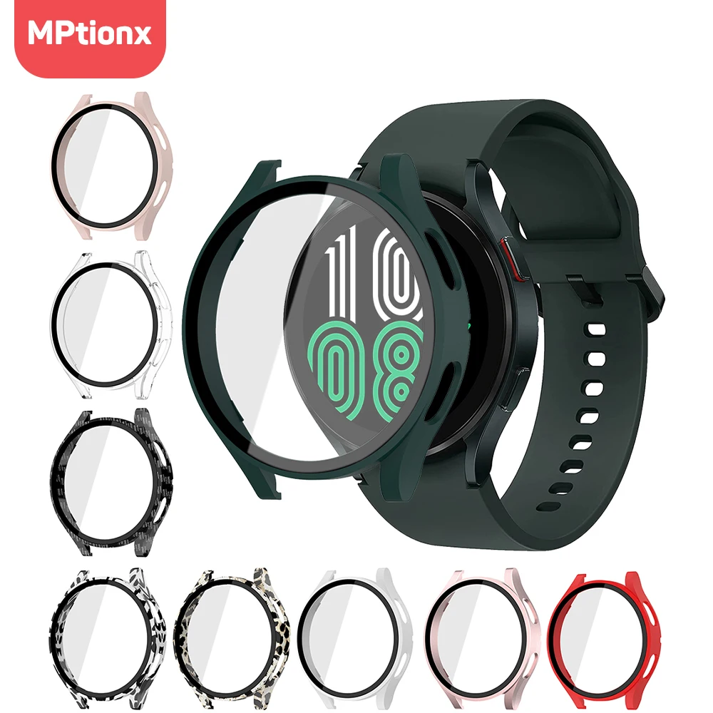 Стекло + матовый чехол для часов Samsung Galaxy Watch 4 44 мм 40 защитные бамперы | Наручные