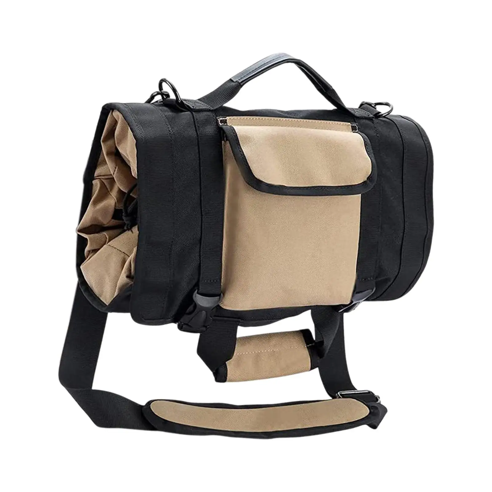 

Roll up Tool Bag with 6 Zippered Pockets Small Tool Bag Carry Case Hanging Tool Zipper Carrier Tote for Screwdrivers Garbage Car