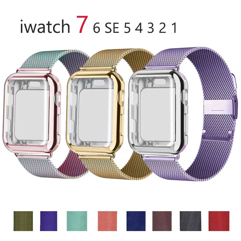 

Ремешок для смарт-часов Casestrap, магнитный браслет «Миланская петля» для Apple Watch 7, 44 мм 40 мм 42 мм 38 мм, iWatch Series 7 6 5 4 3 Se