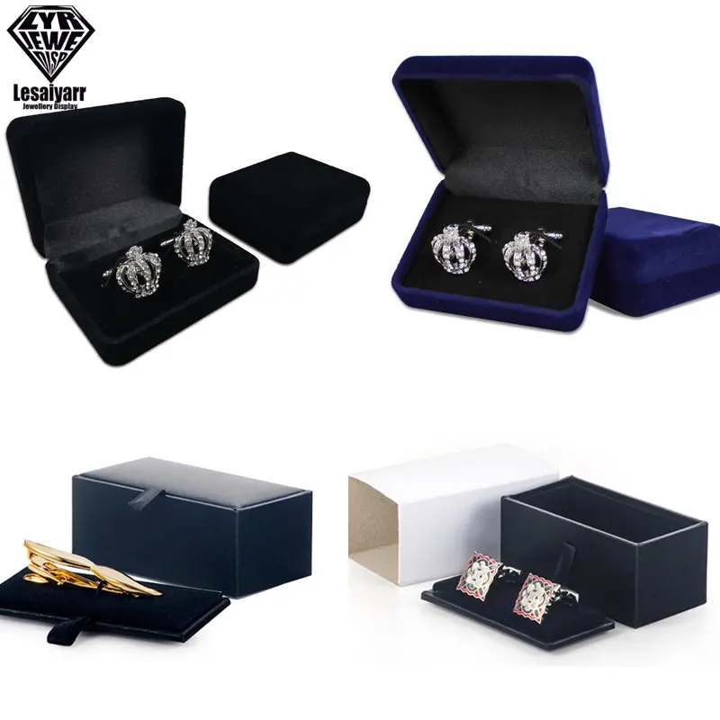 For Manschettenknopfe Cufflinks Storage Box Jewellery Cuff Links Gift Organizer Packaging Box Case