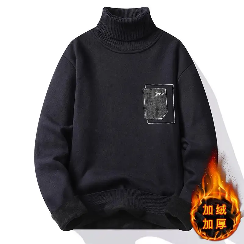 

Мужская Водолазка Осень-зима 122, мужские вязаные пуловеры, вязаный свитер с воротником-лодочкой, теплый джемпер, облегающий Повседневный свитер