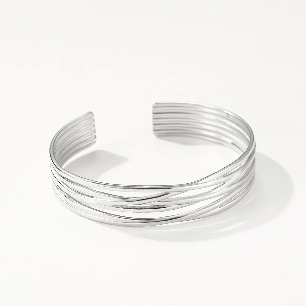 Браслет из нержавеющей стали в европейском и американском стиле многослойный