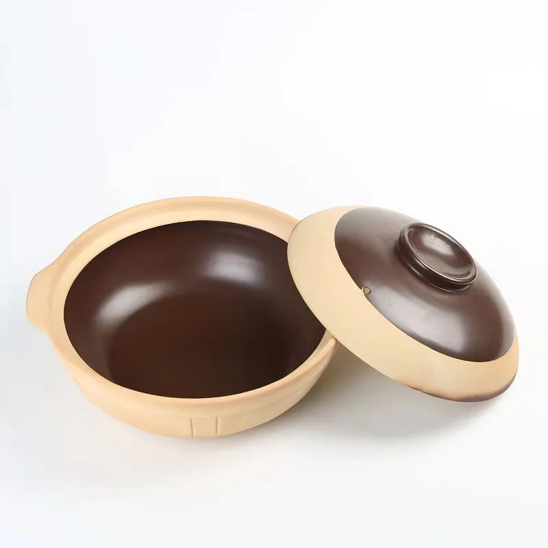

500ML 750ML Chinese Style Traditional Old Fashioned Earthen Cooking Casserole Soup Rice Porridge Pot Clay Stewpan Pan