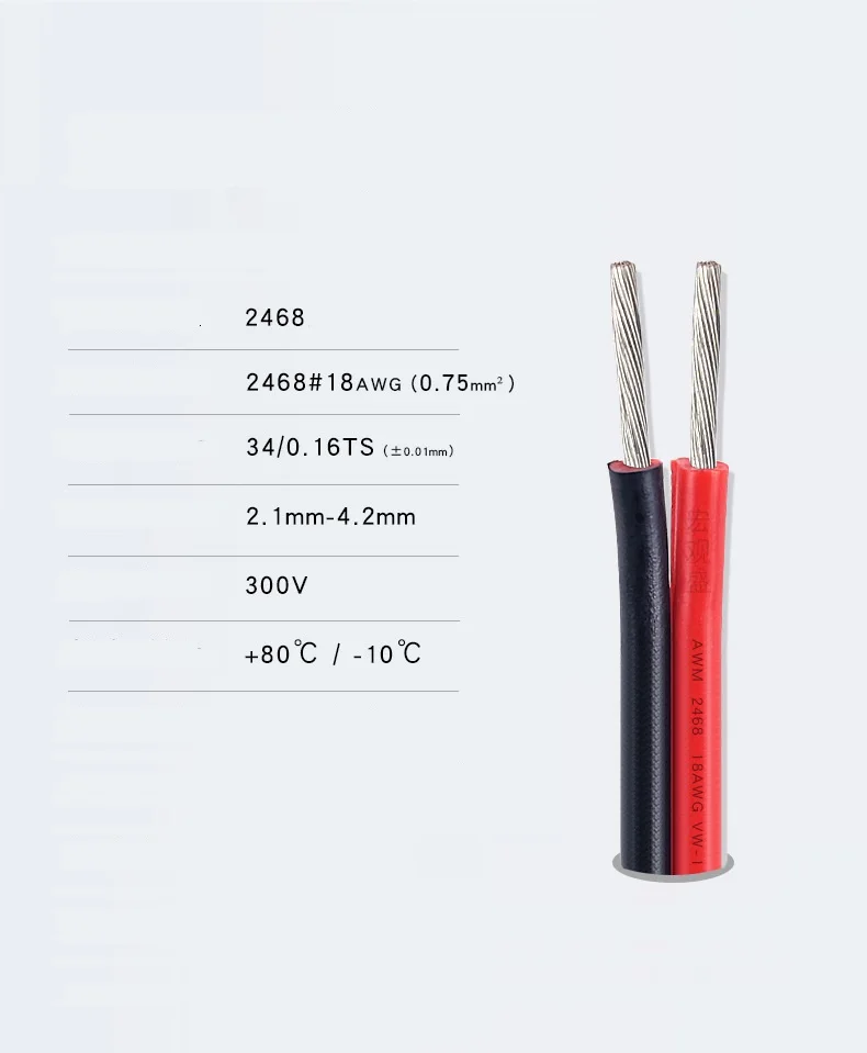 590 м/рулон 2468 электронный провод 18AWG американский стандарт 0 75 мм медный сердечник