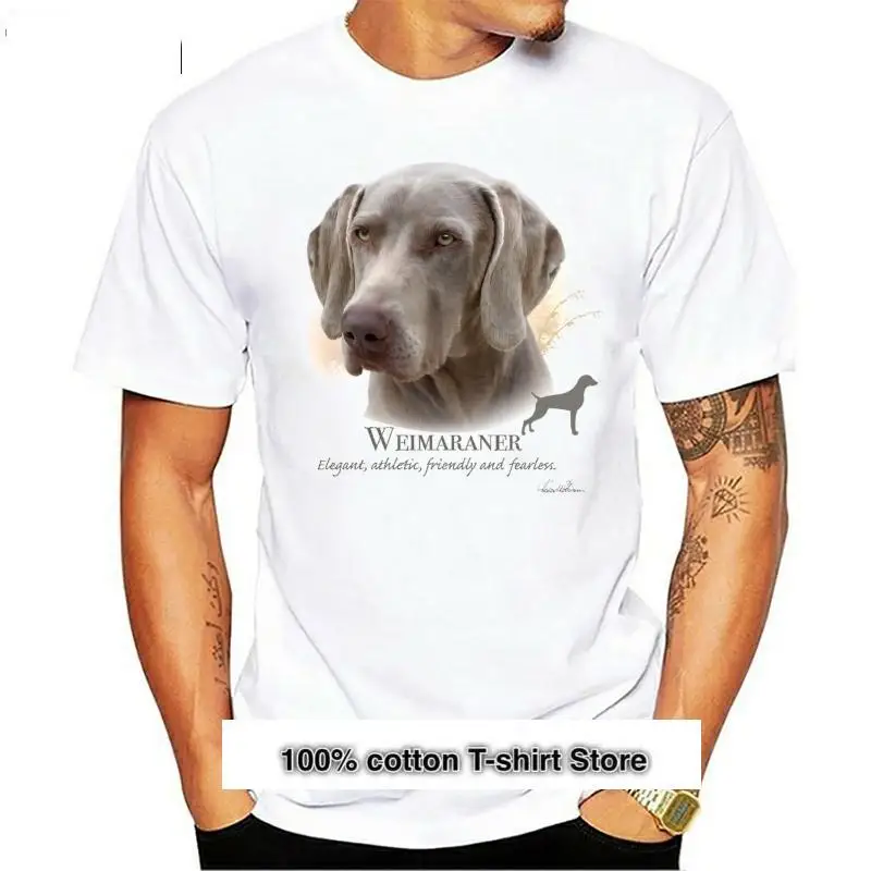 

Camiseta de algodón a la moda, camiseta de perro Weimaraner