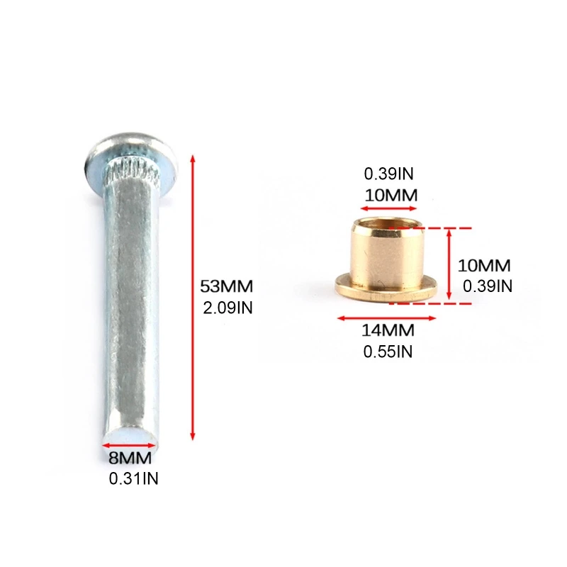 Набор из 4 ремонтных комплектов петель Ремонт втулок Шарнир алюминиевого сплава