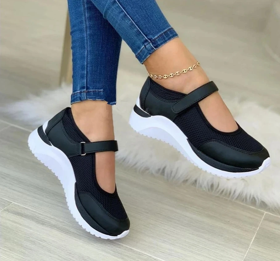 Women Sneakers Shoes Nice Tenis Fashion Spring Autumn Casual Mesh Breathable Walking Shoes Soft Sole Slip On Sneakers Chaussure