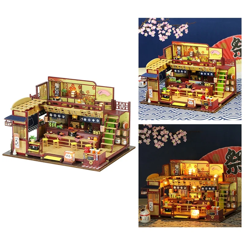 

Handmade Dollhouse Kit DIY Wooden Hut, Suitable For Decoration Of Office Bedroom. Birthday Gift For Friends