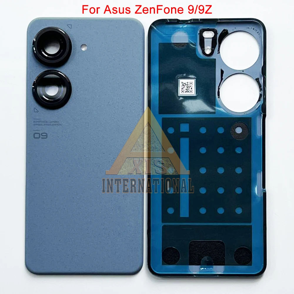 Фото Оригинальная крышка аккумуляторного отсека для Asus Zenfone 9 9Z, крышка аккумуляторного отсека для Asus Zenfone 10/10Z AI2302 + задняя крышка + рамка камеры + стеклянная линза №1