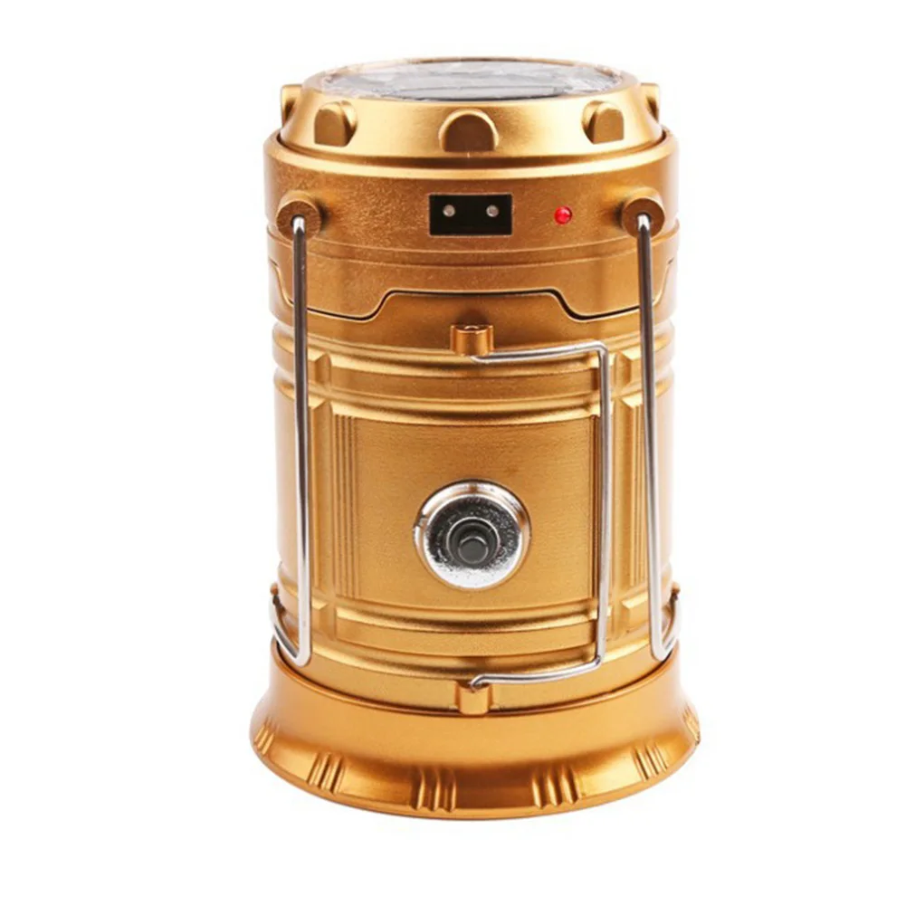 

Solar LED Portable Lantern Telescopic Camping Emergency Tent Lamp USB Recharge