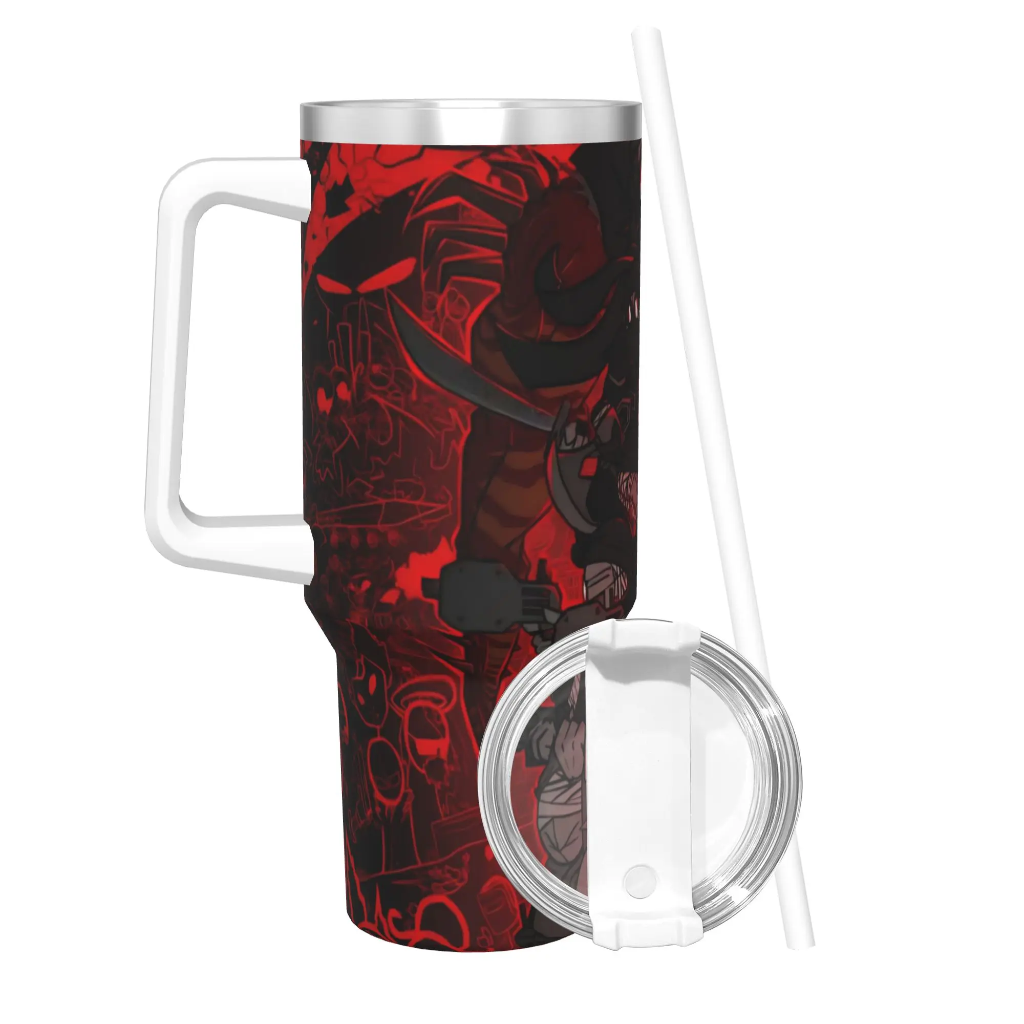 Фото MADNESS COMBAT Hank Tumbler 40oz, термокружка из нержавеющей стали с двойными стенками и вакуумной изоляцией, с соломинкой №2