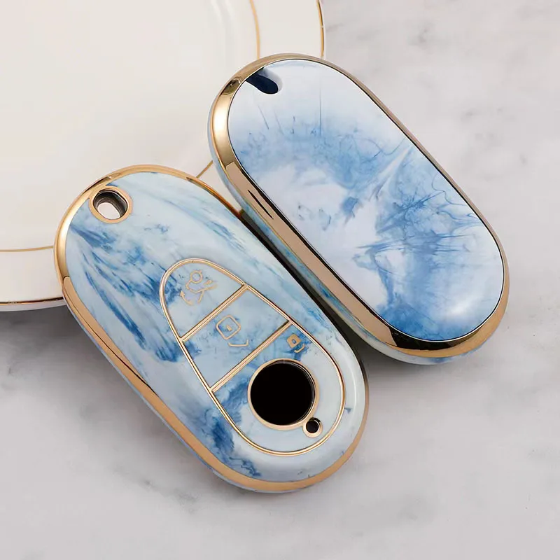 Чехол для автомобильного ключа из ТПУ для Mercedes Benz 2021 C /S Class W223 W206 S350L S400L S450L S500L C200 C260 C300 S350 S400 S450