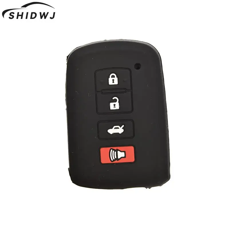 

Силиконовый чехол с 4 кнопками для Toyota Camry RAV4 Avalon Remote Smart Key, черный