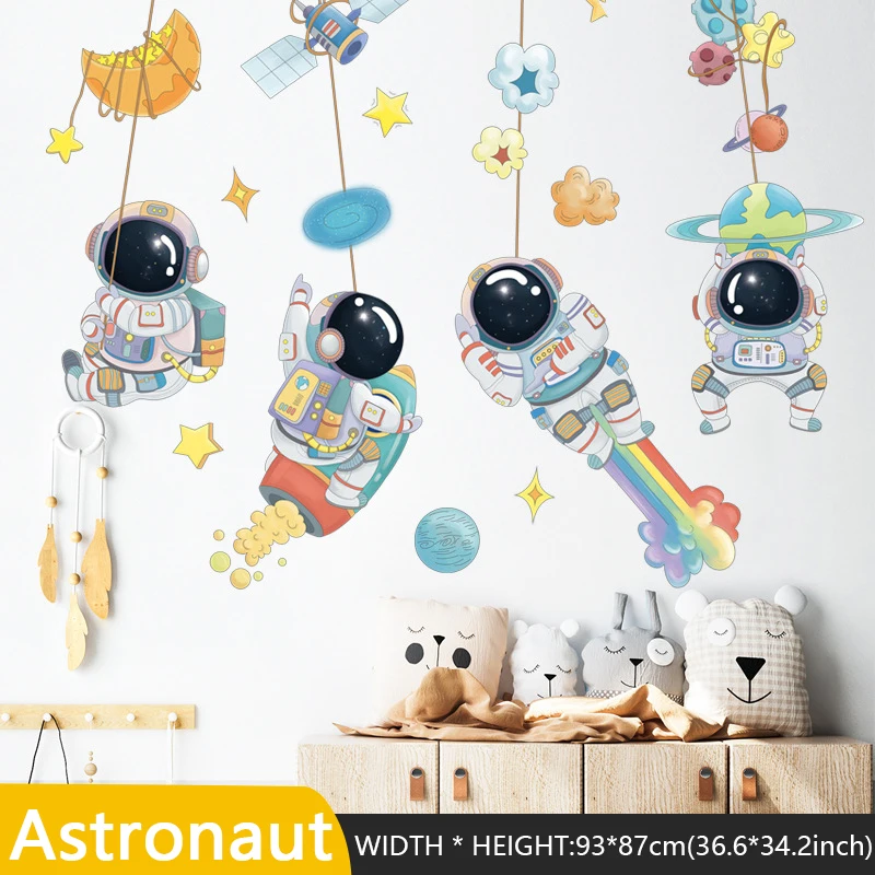 

Настенная наклейка космический астронавт ПВХ