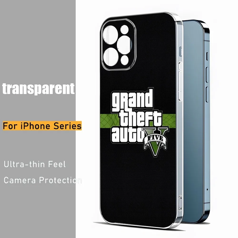 Чехол для телефона Grand Theft Auto GTA 5 Game iPhone 15 14 12 13 11 Pro Max Mini X XR XS 7 8 Plus тихий популярный
