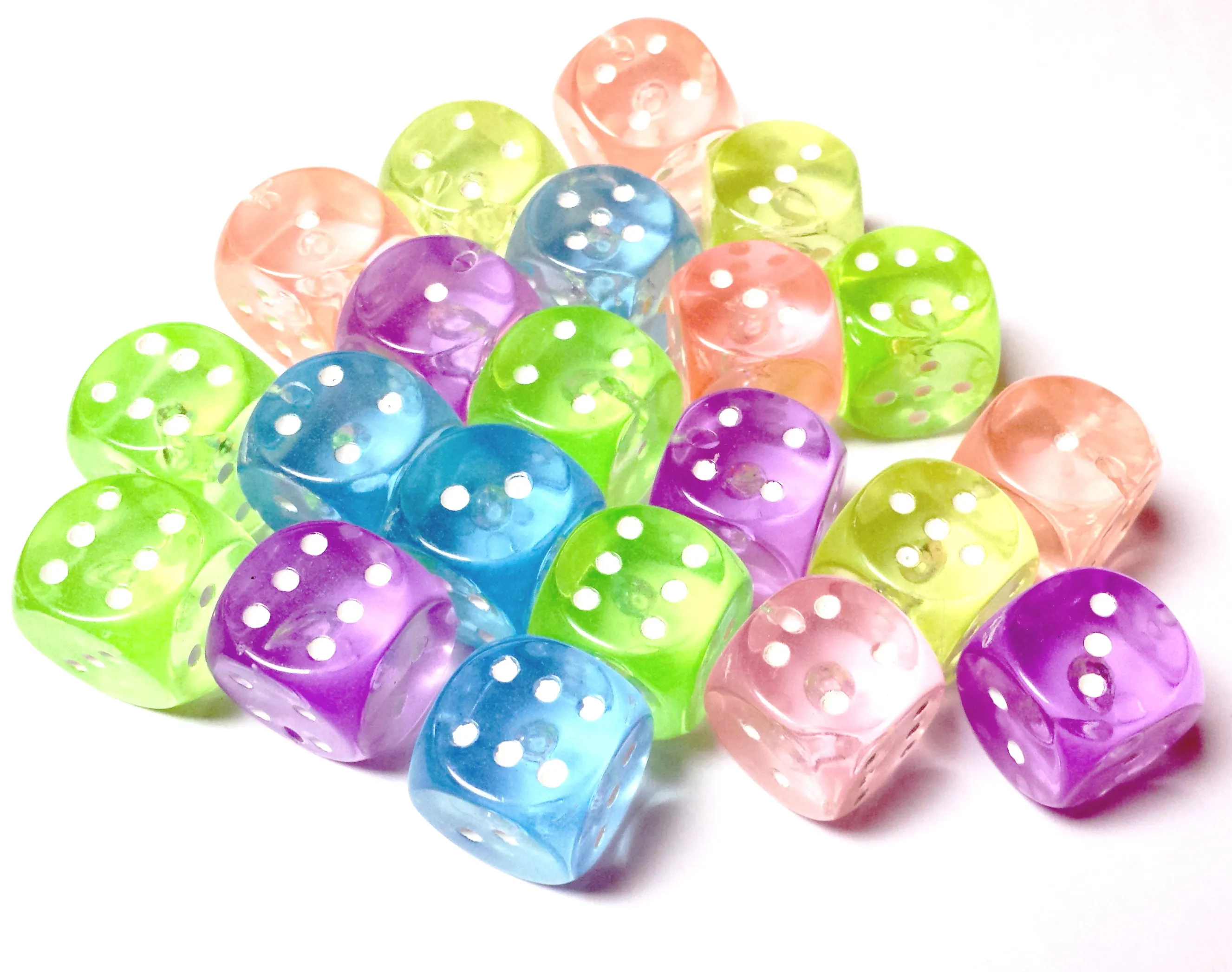

12 Pcs 19mm Transparent Dice With "HOLE" Home Game Gift Toy Birthday Party Favors Pinata Bag Filler Loot Gag Cup Cake Decoration