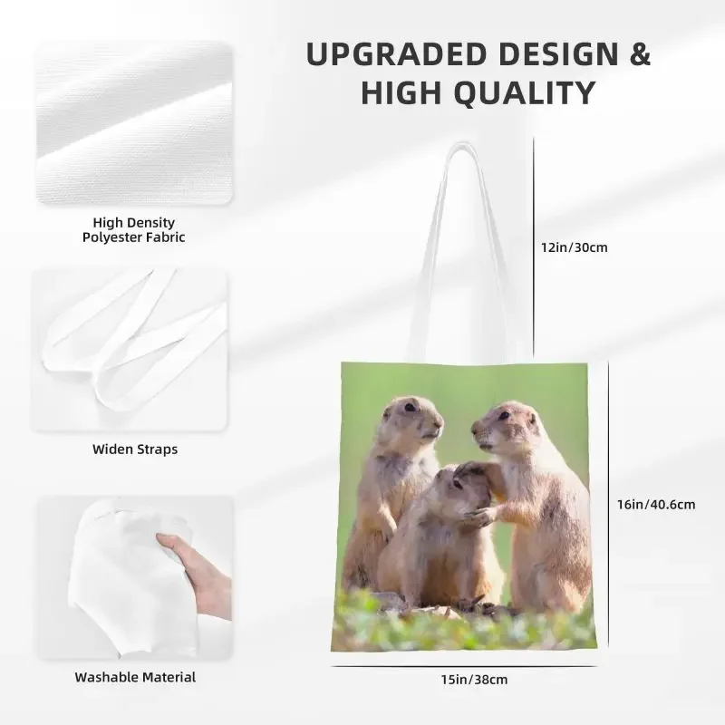 Переработанная Акварельная сумка для покупок собак Женская Холщовая Сумка-тоут