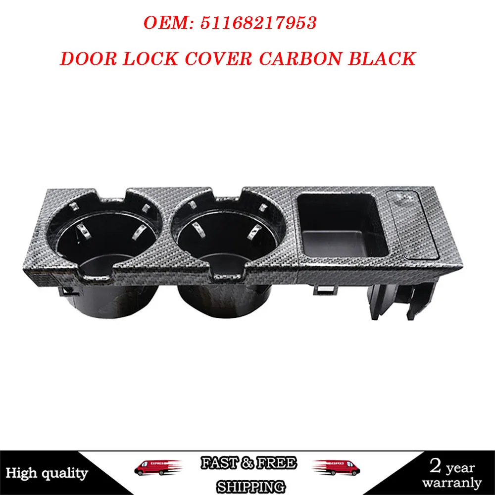 

Car Center Console Water Cup Carbon Black Holder Beverage Bottle Holder Coin Tray For Bmw 3 Series E46 323i 318I 320I 98-06 5116