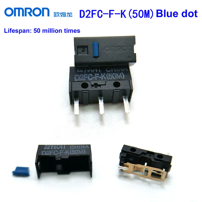 Микропереключатель мышь OMRON D2FC-F-K (50 м), совместима с голубой точкой, D2FC-F-7N мыши Logitech Razer, 10 м, 20 м, запасные части