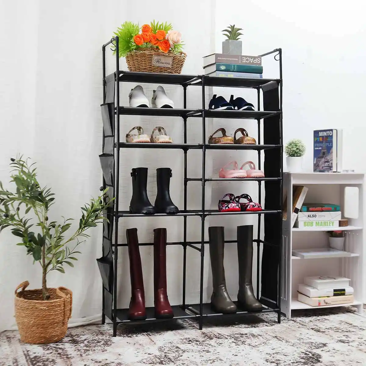 

Multilayer Shoe Cabinet Dustproof Shoes Storage Closet Hallway Space-saving Shoerack Organizer Holder Home Furniture Shoes Rack