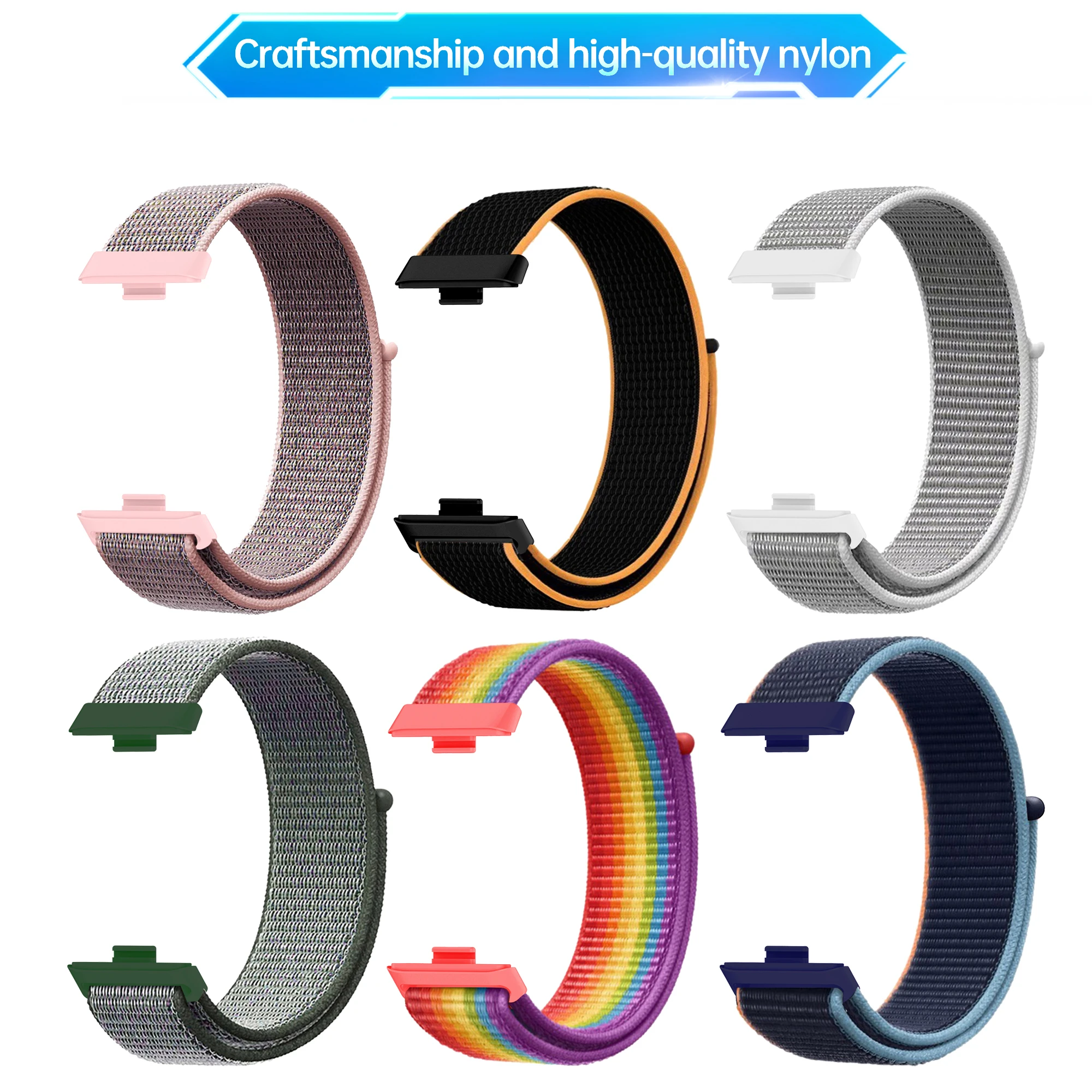 Фото Официальный нейлоновый плетеный ремешок для умных часов Huawei Watch Fit 3/4/5, удобный браслет для Huawei Watch Fit 4/5 Pro №2
