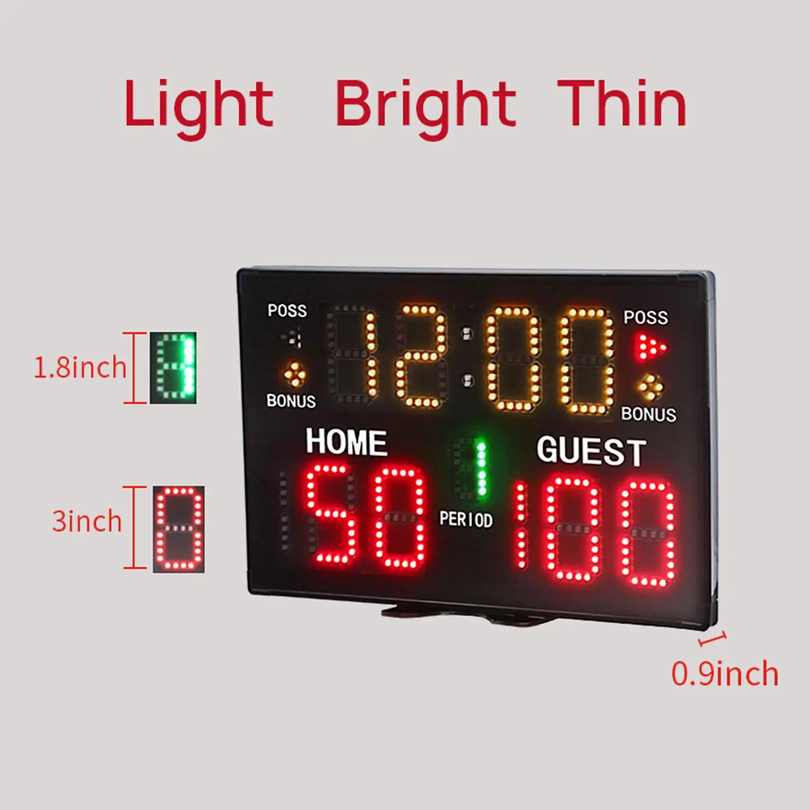 Tabletop Digital Scoreboard Wall Hanging Professional Portable for Outdoor