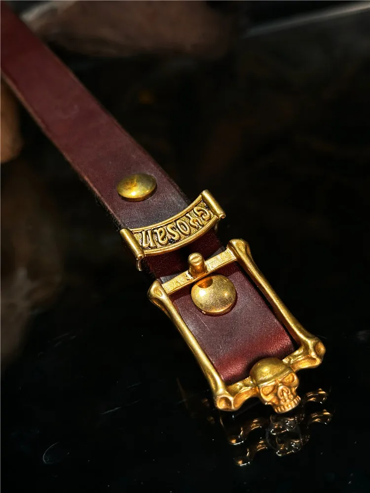 Рыба лотоса гора Gyosan Hand Made Old Things Feelings чистая медь латунь череп пряжка браслет из