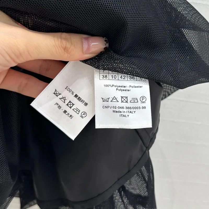 Женские черные сетчатые многослойные шифоновые короткие юбки Элегантная