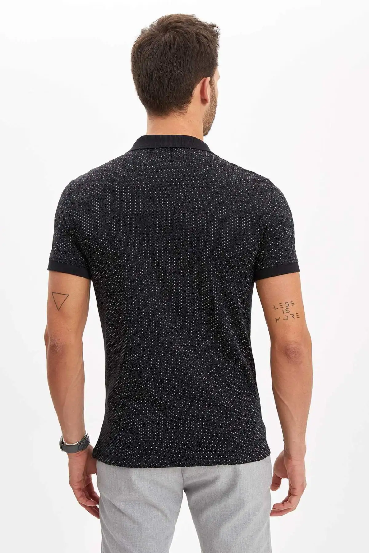 DeFacto Мужские летние топы и футболки с рисунком Slim Fit Поло футболка уличная Мужская