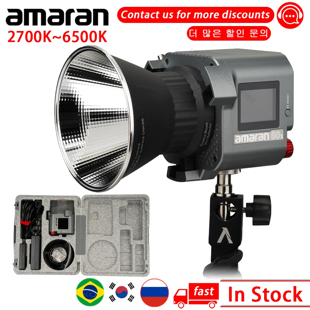 

Aputure Amaran COB 60x Bi-Color 2700K~6500K LED Video Light 60W CRI96 TLCI96 Bluetooth App Control 9 Lighting Effects
