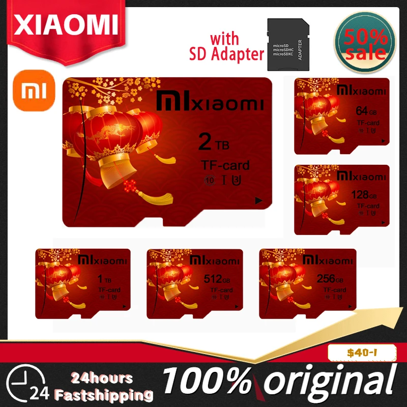 

Оригинальная Micro TF мини SD карта XIAOMI SD 1 ТБ 256 ГБ 512 ГБ 128 ГБ 64 ГБ TF флэш-карта памяти для телефона/компьютера/камеры Прямая поставка
