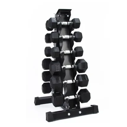 Резиновая регулируемая стойка для хранения гантелей Gym150 фунтов дерева черная