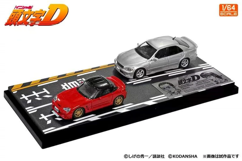 

Modeler's 1:64 Vo1.12 Initial D Suzuki Cappuccino EA11R red & Altezza SXE10 silver Two car set Model Car