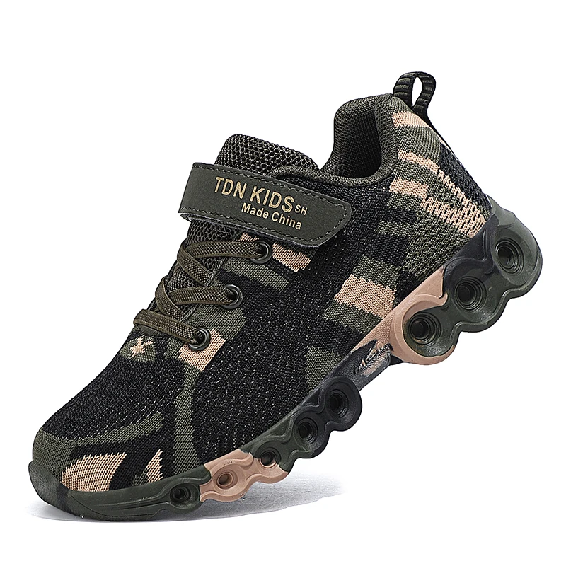 Childrens Camouflage Sport Walking Shoes For Girls Boy Sneakers Students Breathable Mesh Kids Running Light Toddler Shoes