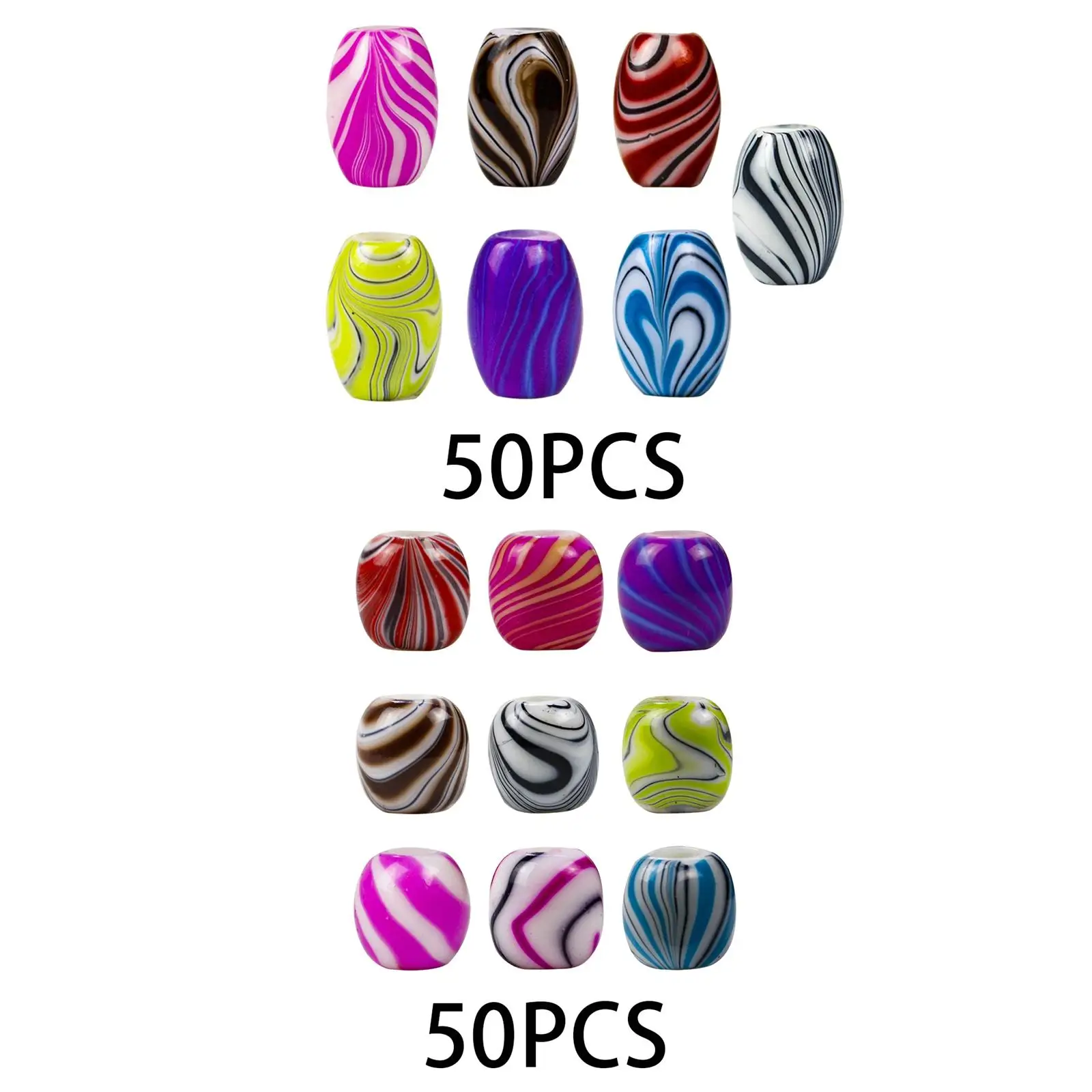 

50 шт. плетение волос из бисера, обручи для волос, стильные аксессуары для волос, пластиковые кольца для волос с бусинами для модных женщин