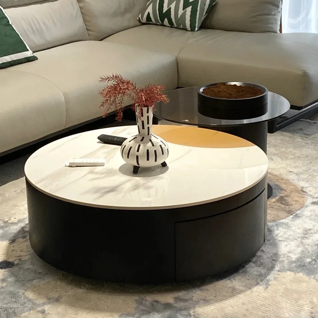 Круглый вспомогательный журнальный столик для бистро современный макияжа