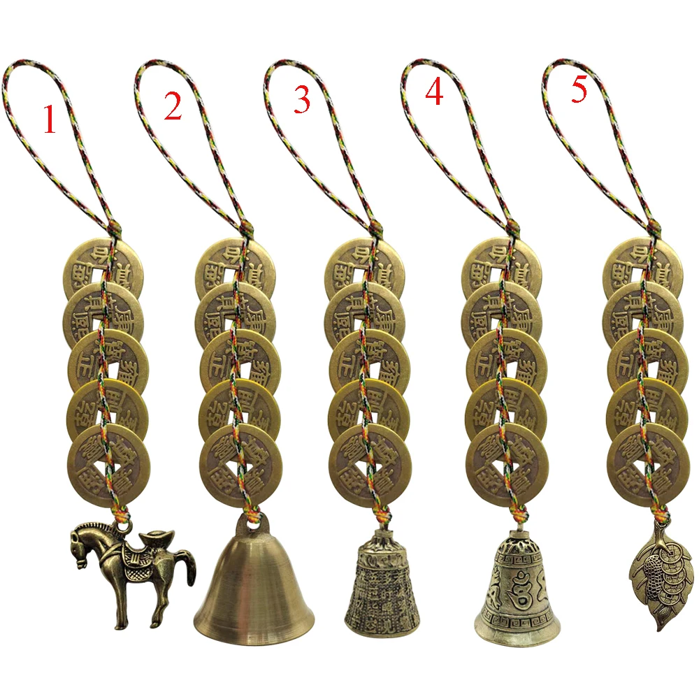 

New Leaf Five Emperor Coins Pendants Copper Coin Door-to-Door Hollow Pure Copper Gossip Ornaments Copper Household Fengshui