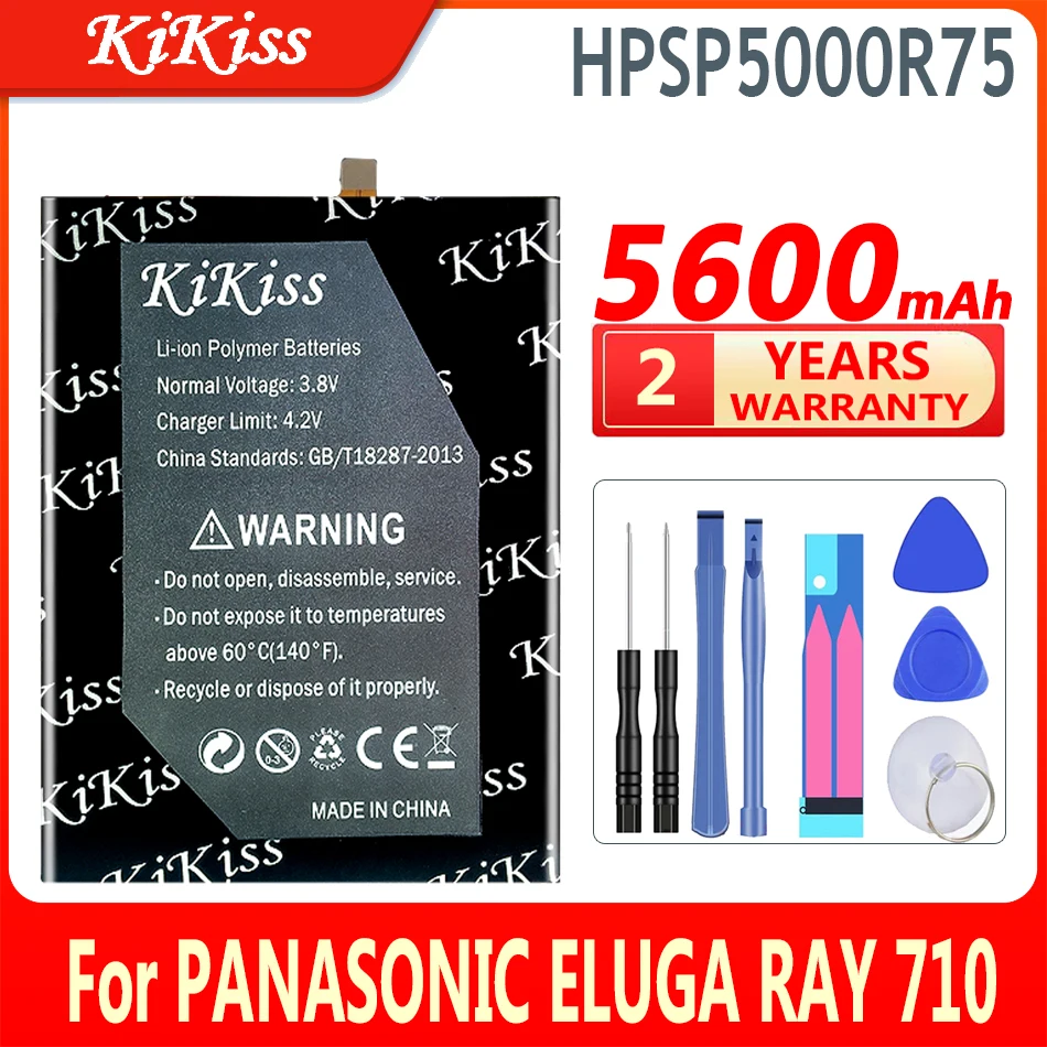 

5600mAh KiKiss Powerful Battery HPSP5000R75 For PANASONIC ELUGA RAY 710 Mobile Phone Batteries