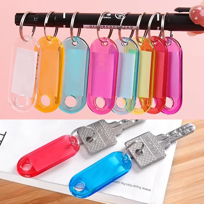 10/50 шт. 8 цветов разноцветные пластиковые брелки для ключей идентификационные