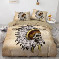 simple bedding sets brand designer 3d skull quilt cover set comforter bed pillowcase king queen full double home texitle