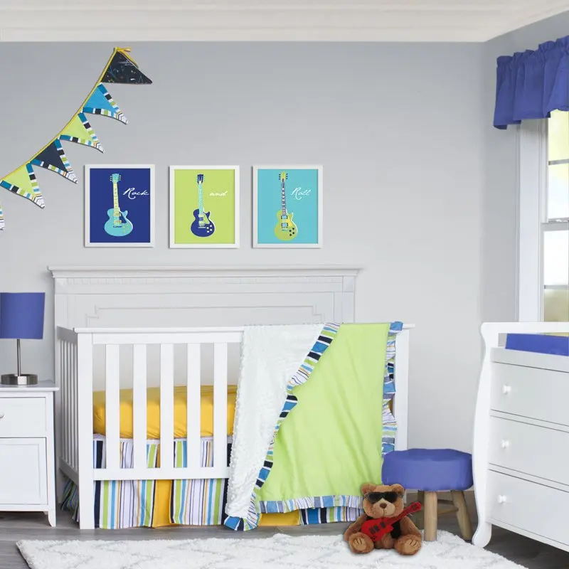 

Bold Rock Star 4-Piece Crib Bedding Set