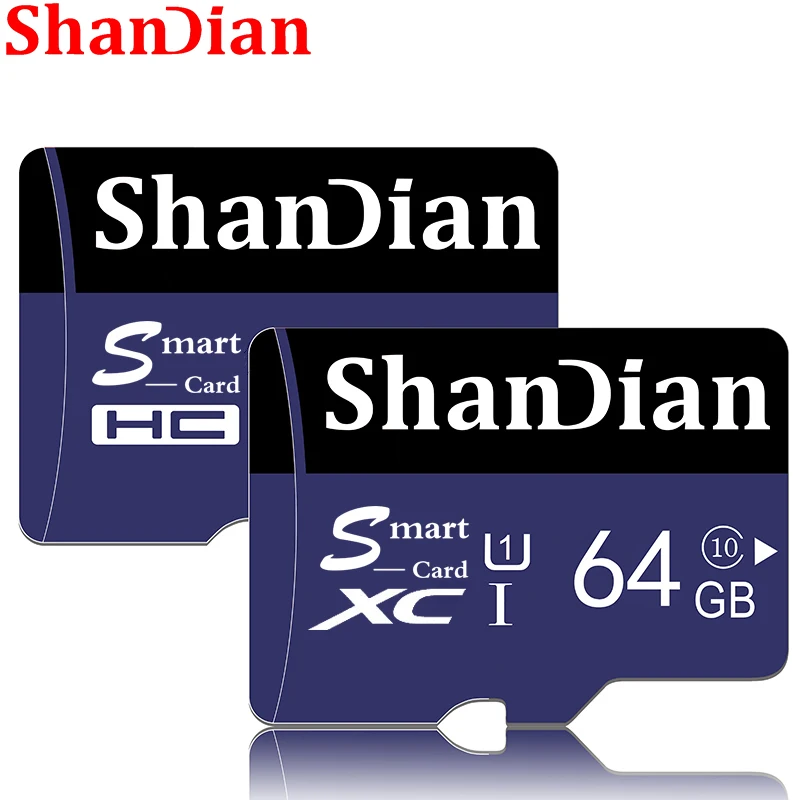 

ShanDian Original 64GB 32GB SD Card SD/TF Flash Card 16GB 8GB Purple Memory Card Smart Smart Class10 Smartsd TF Card for Phone