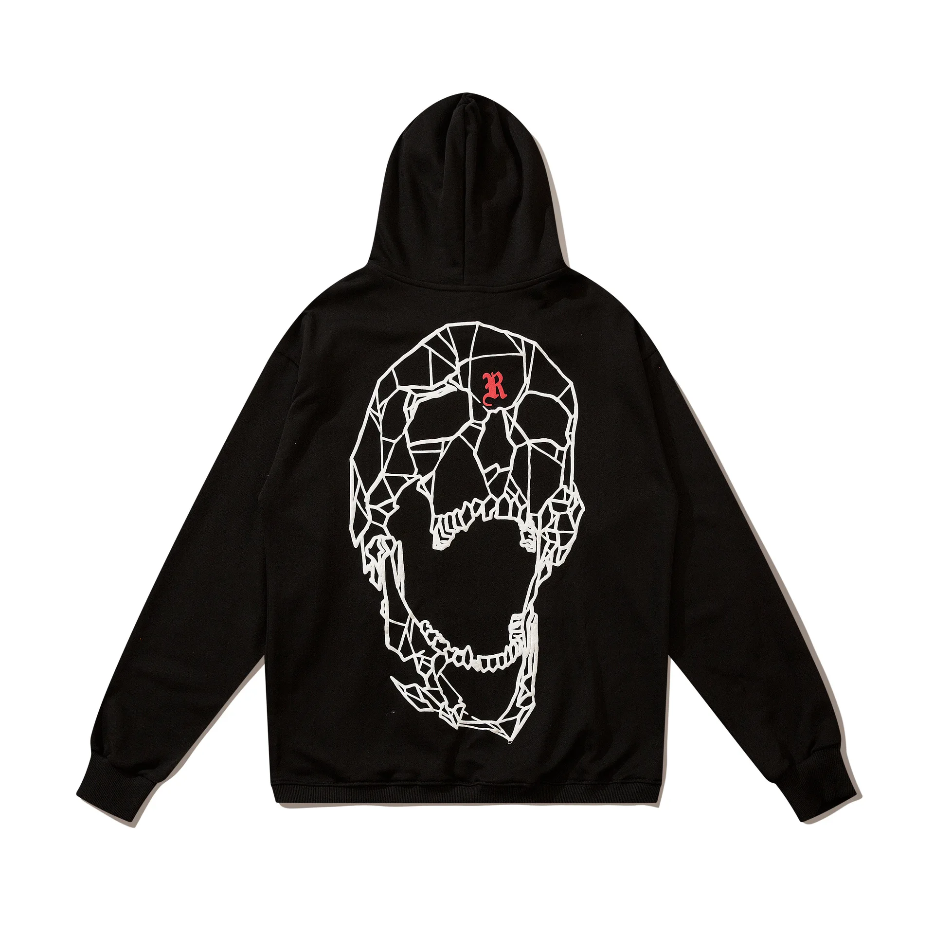 Новинка роскошный пуловер с черепом месть пауком толстовка капюшоном толстовки