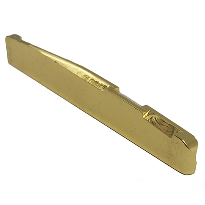 

New Brass Gold Acoustic Guitar Bridge Saddle 72*3*6.9/7.8mm