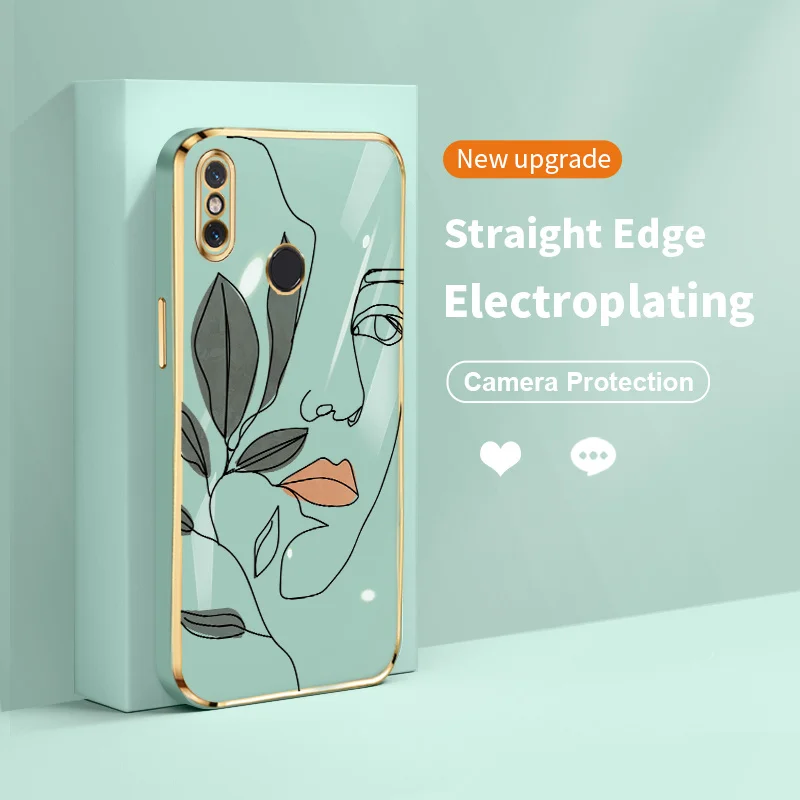 

Women and Flowers Electroplating Case for Xiaomi Mi 8 9 10 10T 11T 12T Pro 10 Youth 12 11 Lite 5G NE Redmi K30S K50 China Ultra