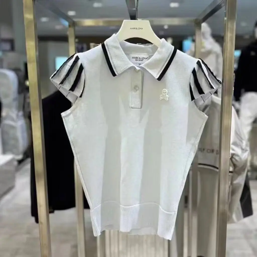 

Golf New Women's Knitted Short Sleeve Premium Yarn Does Not Distort